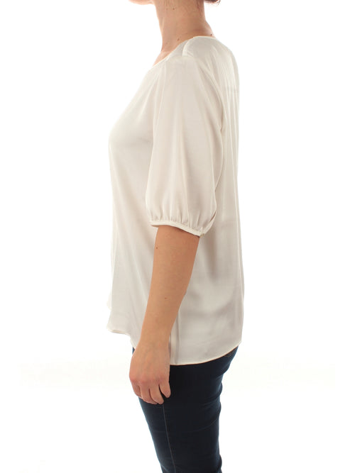 Persona By Marina Rinaldi BAIA top in raso stretch da donna bianco seta