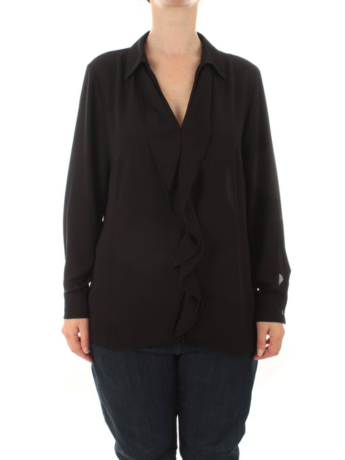 Gaia Life camicia con rouches da donna nero