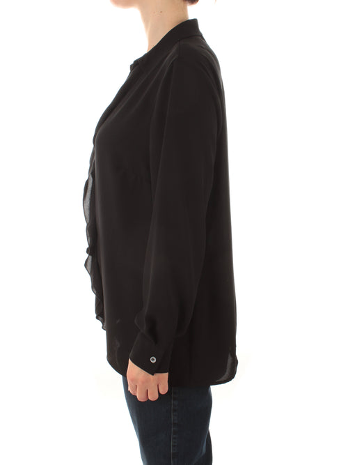 Gaia Life camicia con rouches da donna nero
