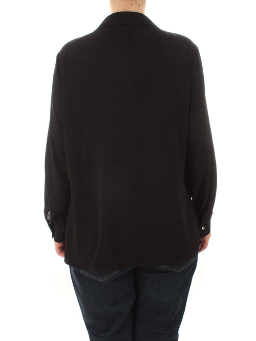 Gaia Life camicia con rouches da donna nero