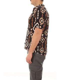 Tooco Beachwear camicia stampata UXMAL da uomo black