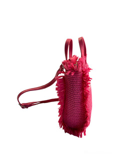Mc2 Saint Barth VANITY MINI borsa di paglia da donna 2501 emb fucsia
