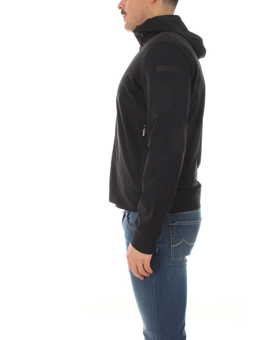 RRD-Roberto Ricci Designs felpa FLEECE SUMMER HOOD ZIP da uomo blue black