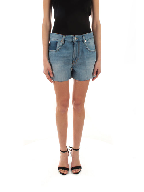 (+) People short boyfriend da donna denim chiaro