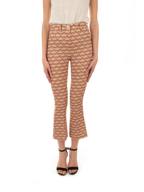 Archivio 12 pantalone a fantasia da donna beige