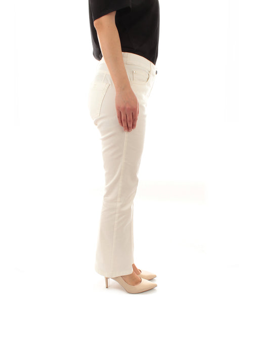 Elena MirÃ² pantaloni in drill stretch da donna bianco