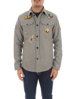 Mc2 Saint Barth Burton overshirt giacca camicia da uomo WOOL 15ML TRAVEL PATC