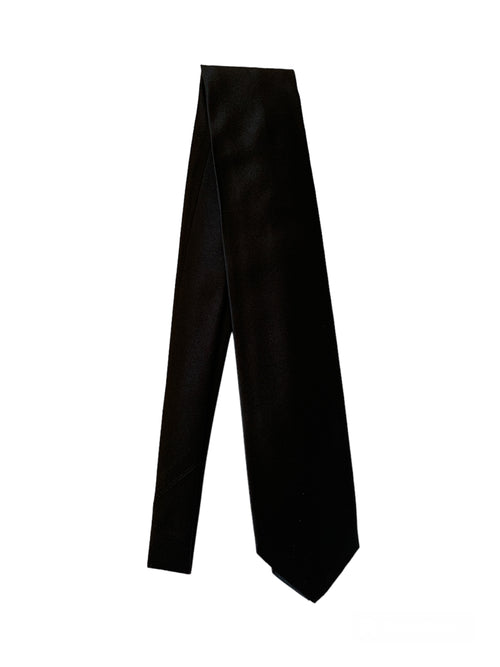 Barba Napoli cravatta 7 pieghe in seta nero da uomo