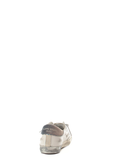 Philippe Model PARIS LOW sneakers da donna blanc argent