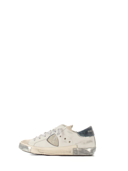 Philippe Model PARIS LOW sneakers da donna blanc argent
