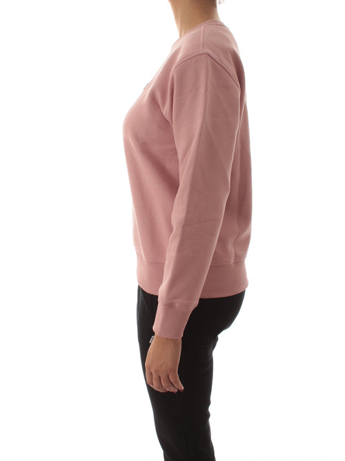 New Balance felpa girocollo small logo da donna pink moon