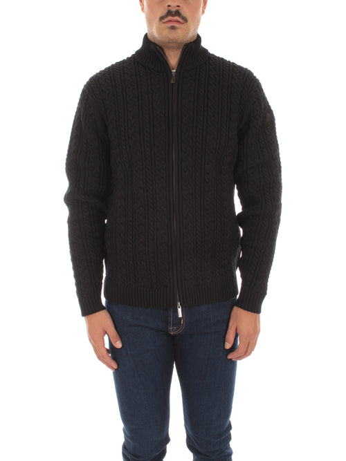 RRD Amos Fish Full Zip Knit maglia da uomo blue black