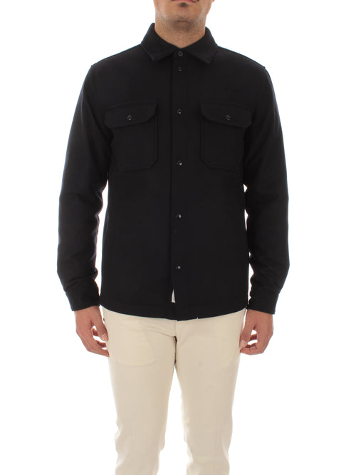 Woolrich Alaskan Wool Overshirt giacca camicia da uomo melton blue