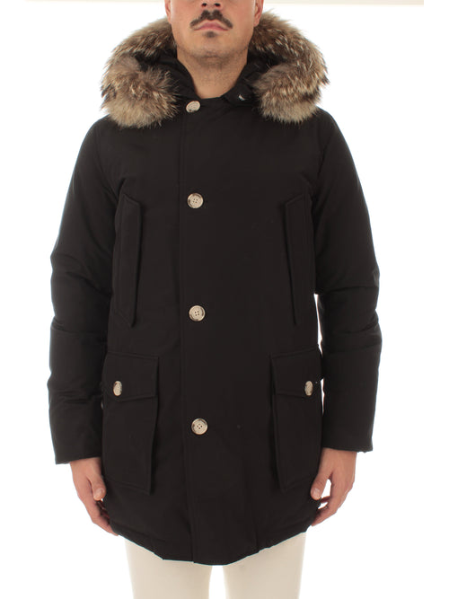 Woolrich Arctic Parka in Ramar Cloth con pelliccia rimovibile da uomo black