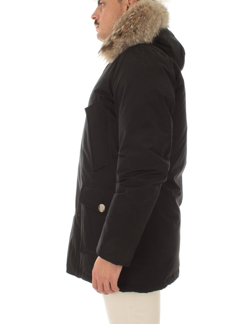 Woolrich Arctic Parka in Ramar Cloth con pelliccia rimovibile da uomo black