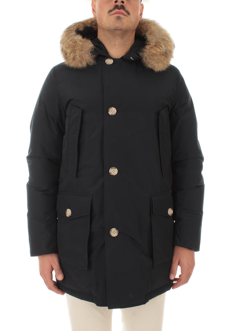 Woolrich Arctic Parka in Ramar Cloth con pelliccia rimovibile da uomo melton blue