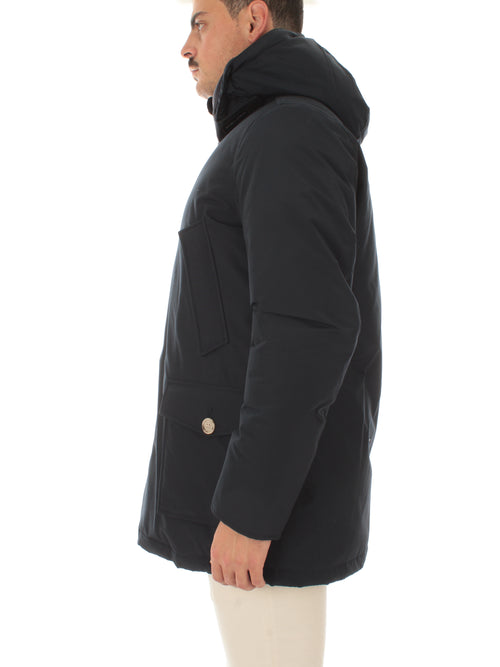 Woolrich Arctic Parka Evolution in Ramar Cloth da uomo melton blue