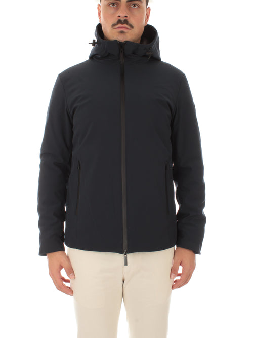 Woolrich Giacca Pacific in Tech Softshell black da uomo melton blue