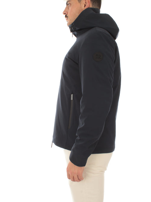 Woolrich Giacca Pacific in Tech Softshell black da uomo melton blue