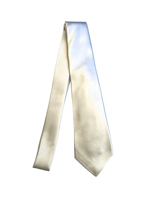 Kiton cravatta 7 pieghe in seta da uomo bianco
