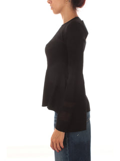 Twinset maglia in viscosa stretch da donna nero