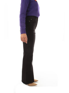 Twinset Actitude jeans wide leg da donna nero glitter