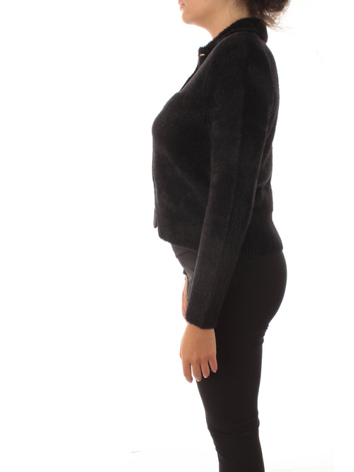 Twinset giacchina corta jacquard da donna nero