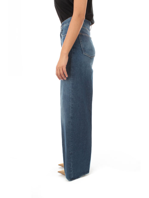 (+) People jeans Europa palazzo fit da donna blu