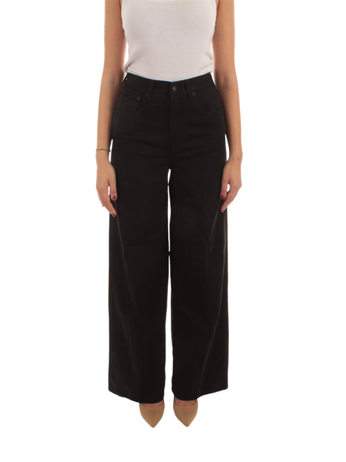(+) People jeans Europa palazzo fit da donna nero