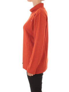 Gigliorosso maglia con dettagli trama riso da donna arancio