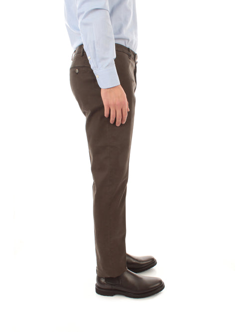 Santaniello EVOLUTO pantalone in misto cotone marrone da uomo