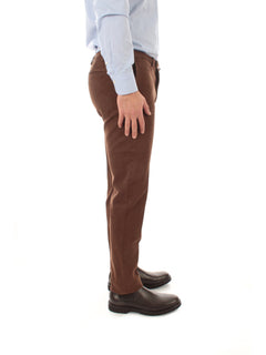 Santaniello EVOLUTO pantalone in cotone marrone da uomo