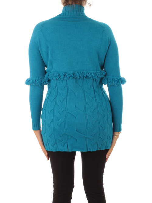 Annarita N maxi pull a trecce da donna vivid blue