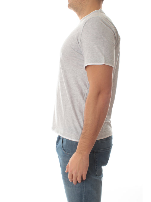 Fedeli T-shirt in jersey effetto melange da uomo grigio