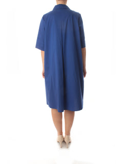 Persona By Marina Rinaldi FINNICI abito in popeline da donna blu ceramica