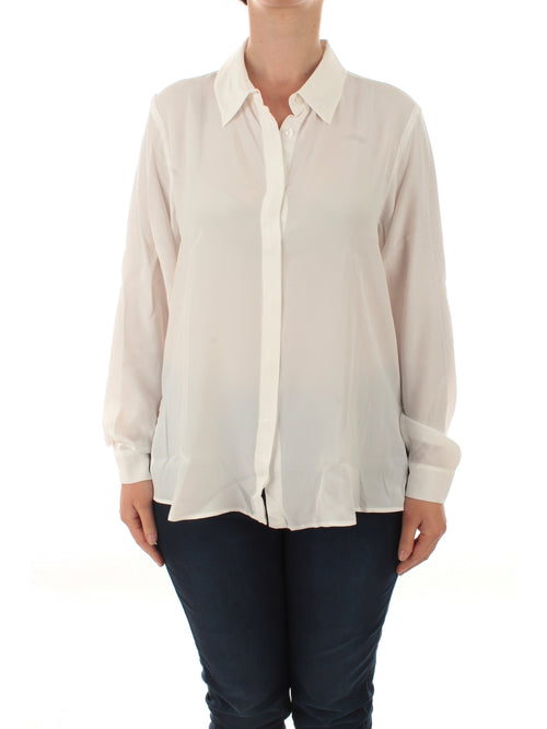 Persona By Marina Rinaldi BETTY camicia in misto seta da donna bianco seta