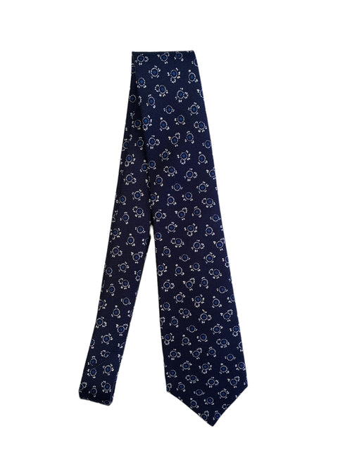 Kiton cravatta in seta da uomo blu,UCRVKPC03H9401000