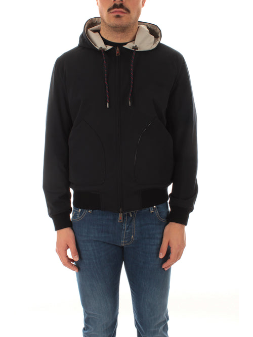 Kired KRUSTY giacca reversibile con cappuccio da uomo blu/ghiaccio