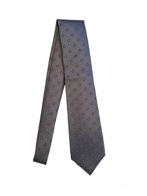 Kiton cravatta in seta da uomo grigio