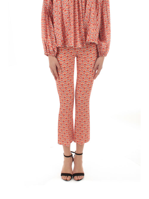 Archivio 12 pantalone a fantasia da donna arancio