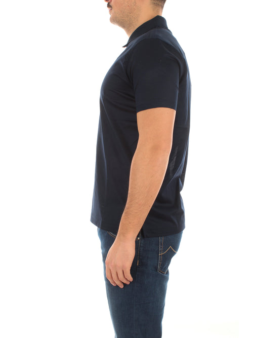 Paul & Shark polo in jersey di cotone da uomo blu navy