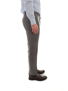 Santaniello RIMA pantalone in lana e cashmere da uomo grigio