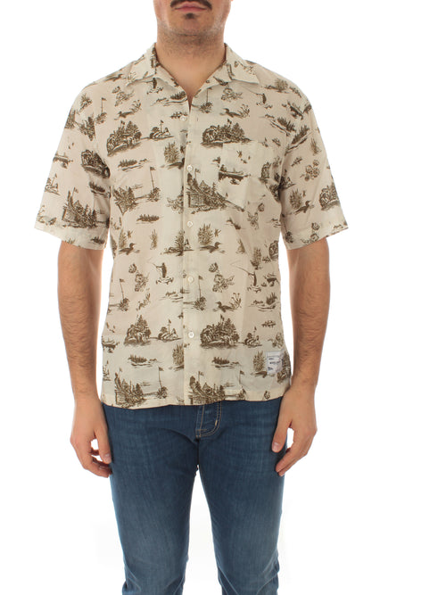 Woolrich camicia zavikon da uomo milky cream