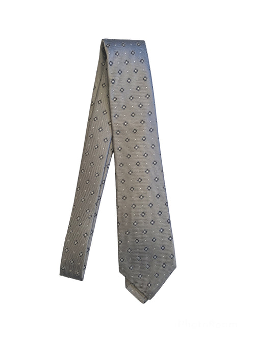 Kiton cravatta in seta da uomo grigio