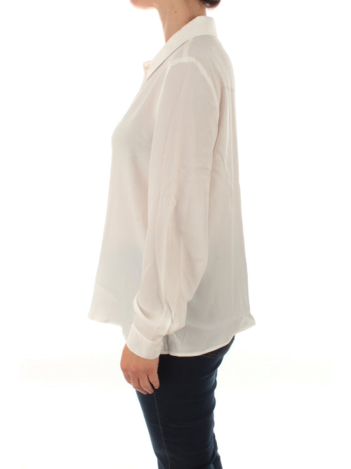 Persona By Marina Rinaldi BETTY camicia in misto seta da donna bianco seta