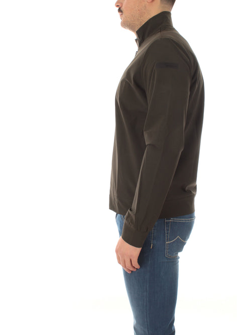 RRD-Roberto Ricci Designs felpa FLEECE SUMMER FULL ZIP da uomo verde militare