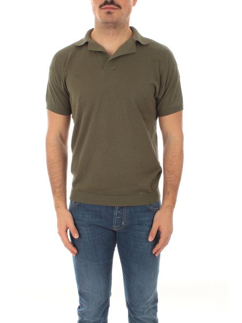 Irish Crone polo in cotone da uomo army